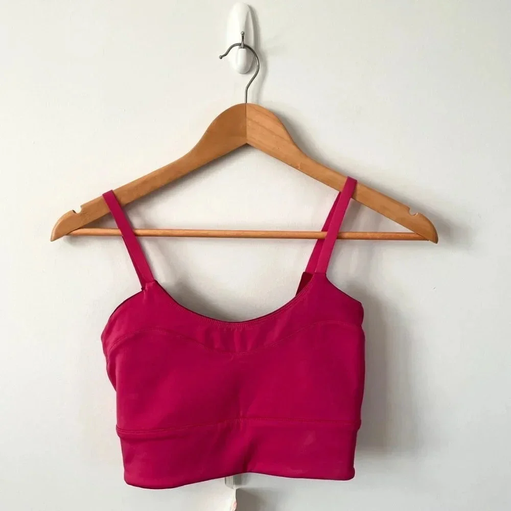 Free People Beat The Heat Reversible Sports Bra Wild Raspberry Fig NWT Sz XS